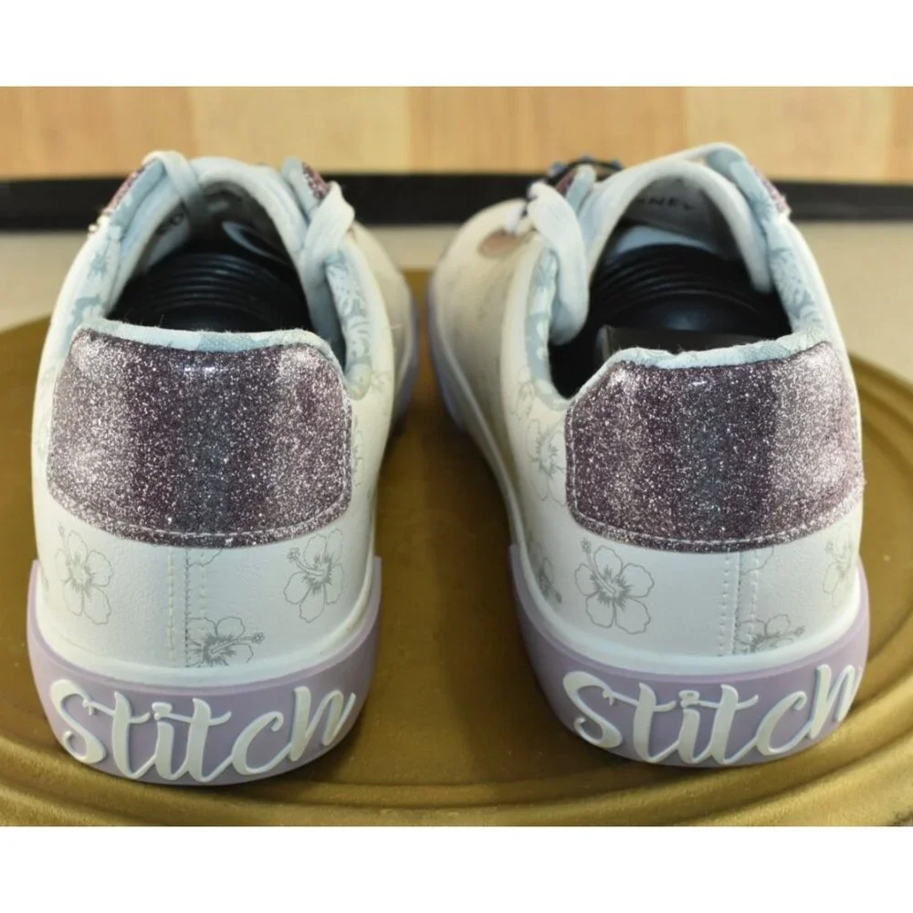 Disney GroundUp Women Shoes Size 8 Lilo & Stitch Ohana Low Top Sneakers w/Charms